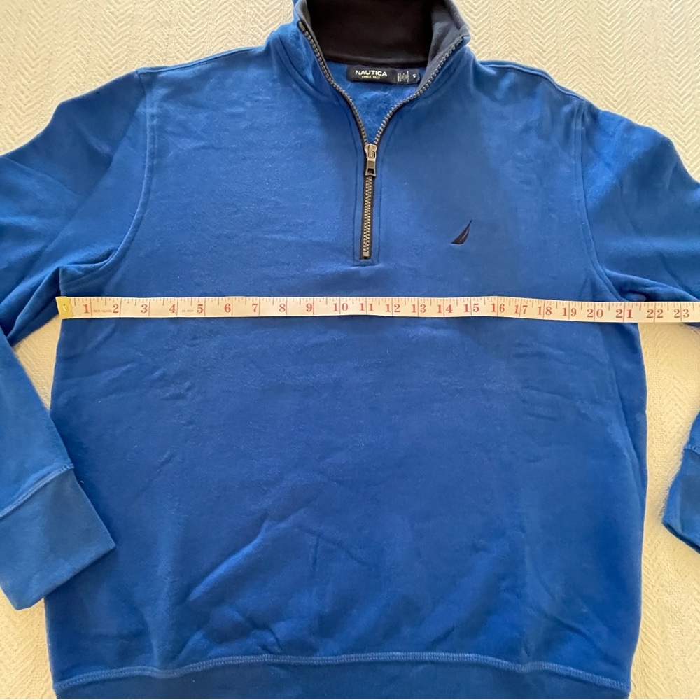 Nautica Super Soft Quarter-Zip Pullover - NEW Royal Blue/Navy Bliss! ⚓️ Small - Picture 6 of 11